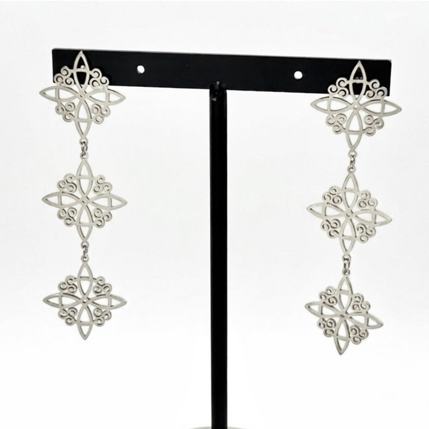 Pendientes Cruz silver