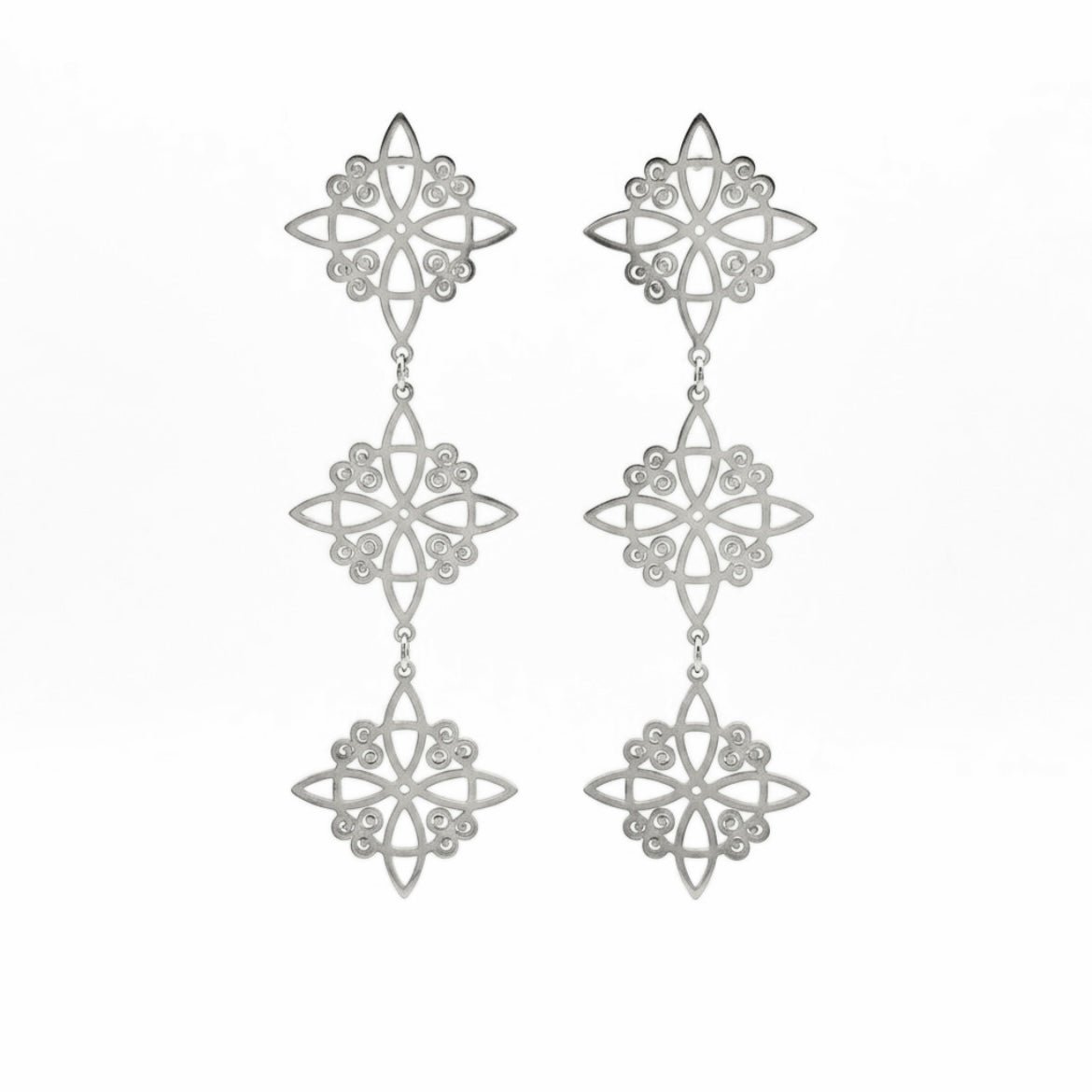Pendientes Cruz silver