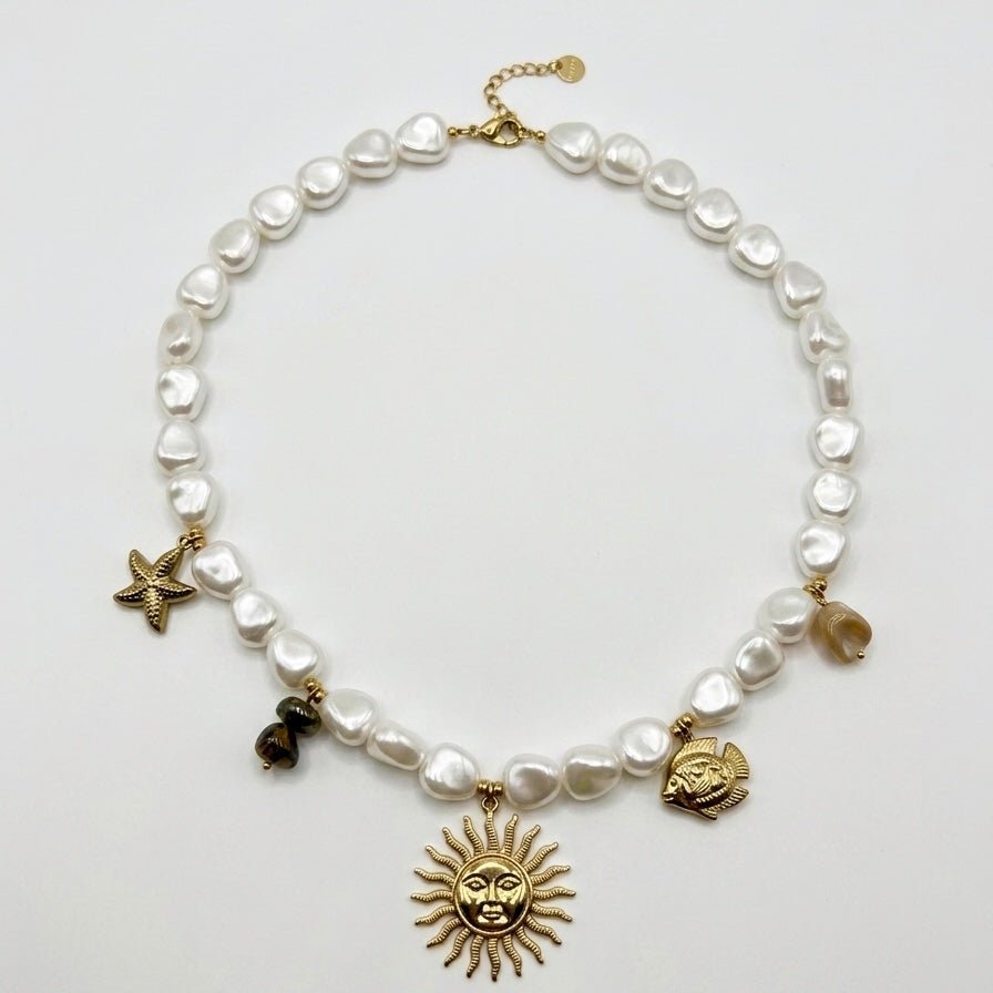 Collar Perlas con Sol
