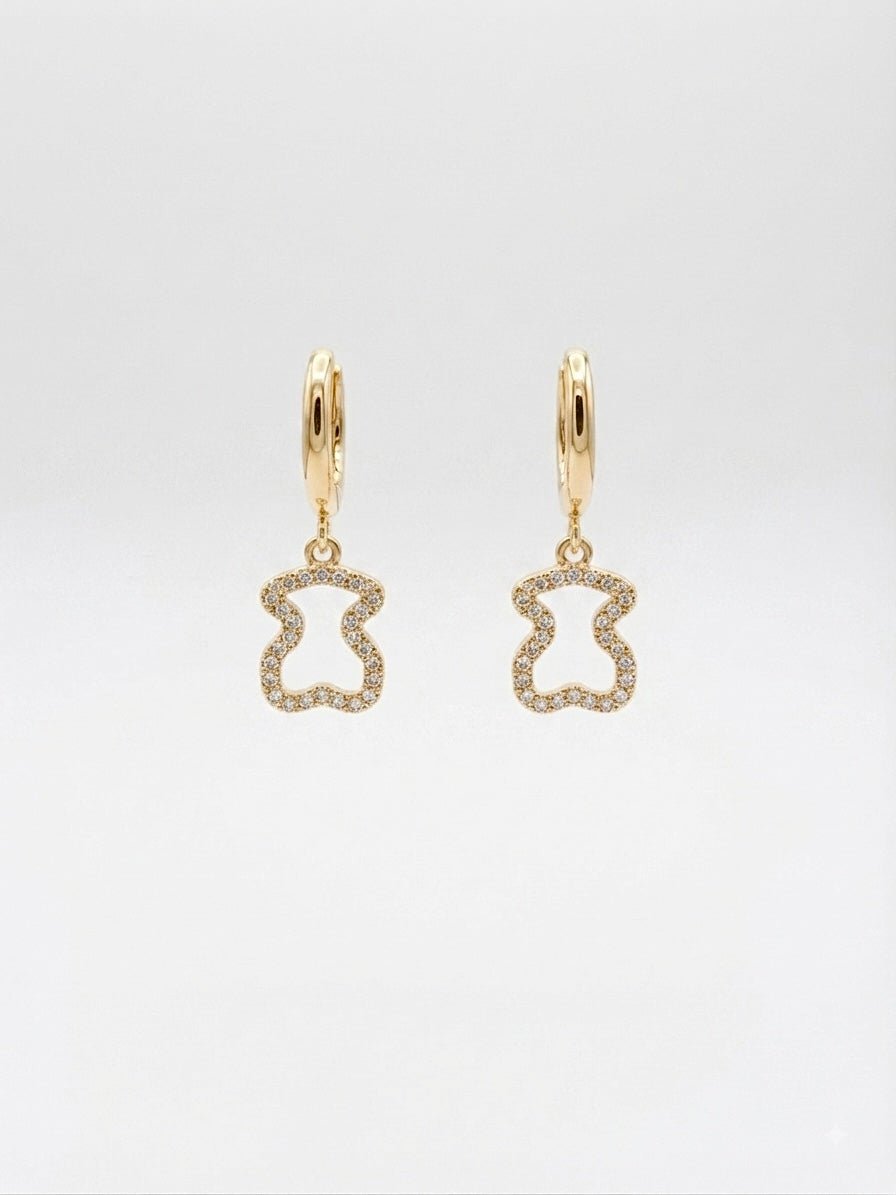 Pendientes Aros Osito gold