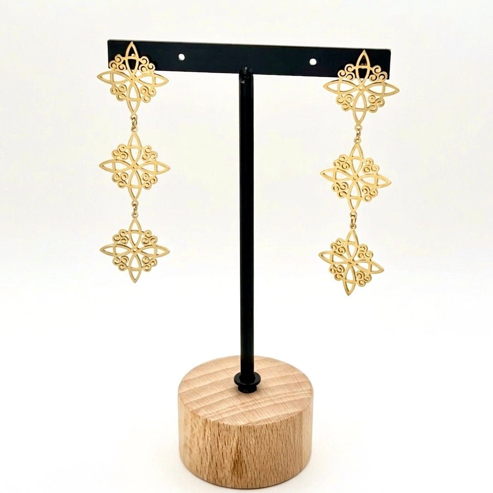 Pendientes Cruz gold
