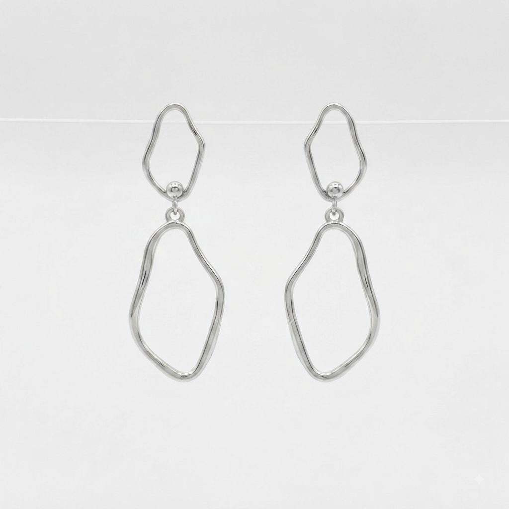 Pendientes Ovalados silver