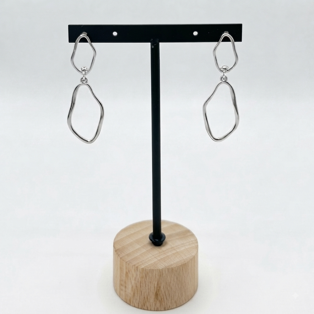 Pendientes Ovalados silver