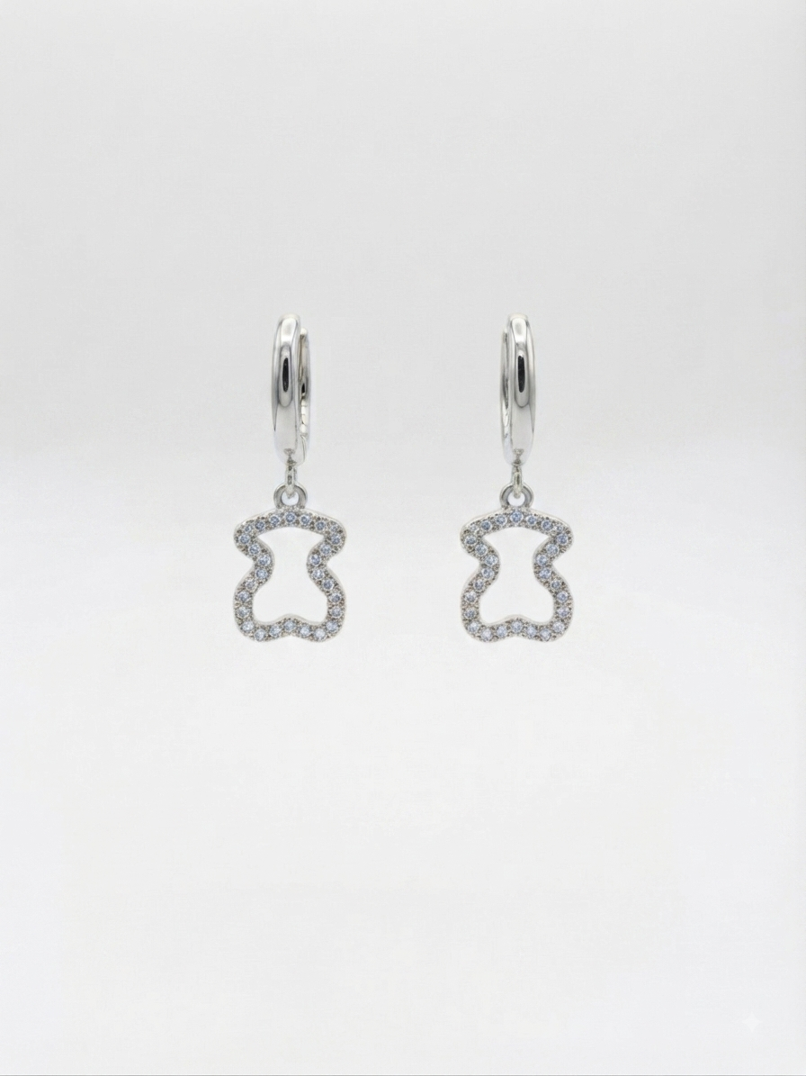 Pendientes Aros Osito silver