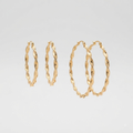 Pendientes Aros trenzados gold
